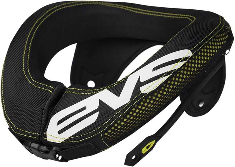 EVS Sports R3 Race Collar  Lightweight Impact Protection for Neck  Spine  for Motocross  OffRoad  BlackHiViz  Youth